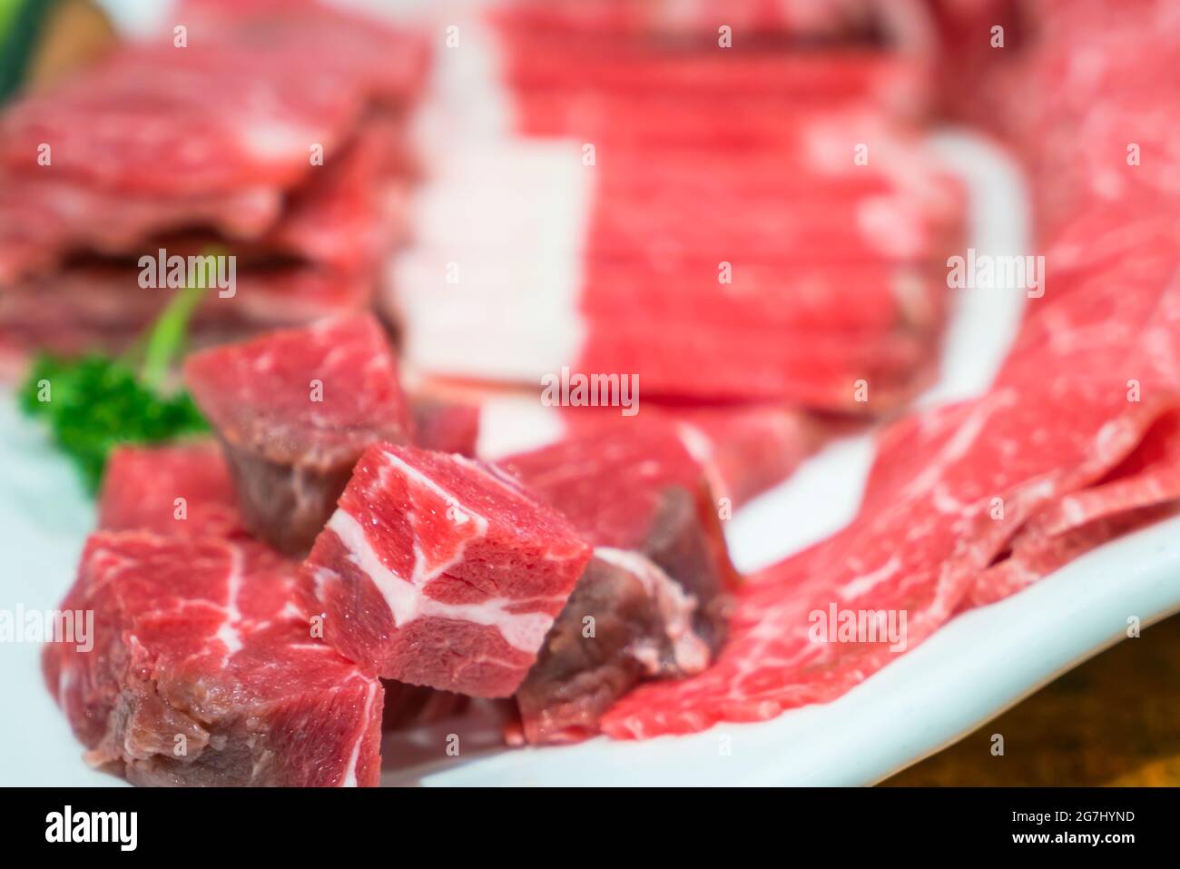 Frisches Rindfleisch Stockfoto