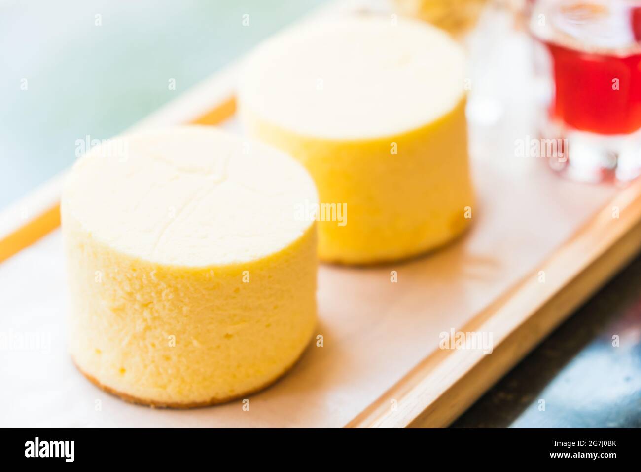 Käsekuchen Dessert - Weiche Schwerpunkt Stockfoto