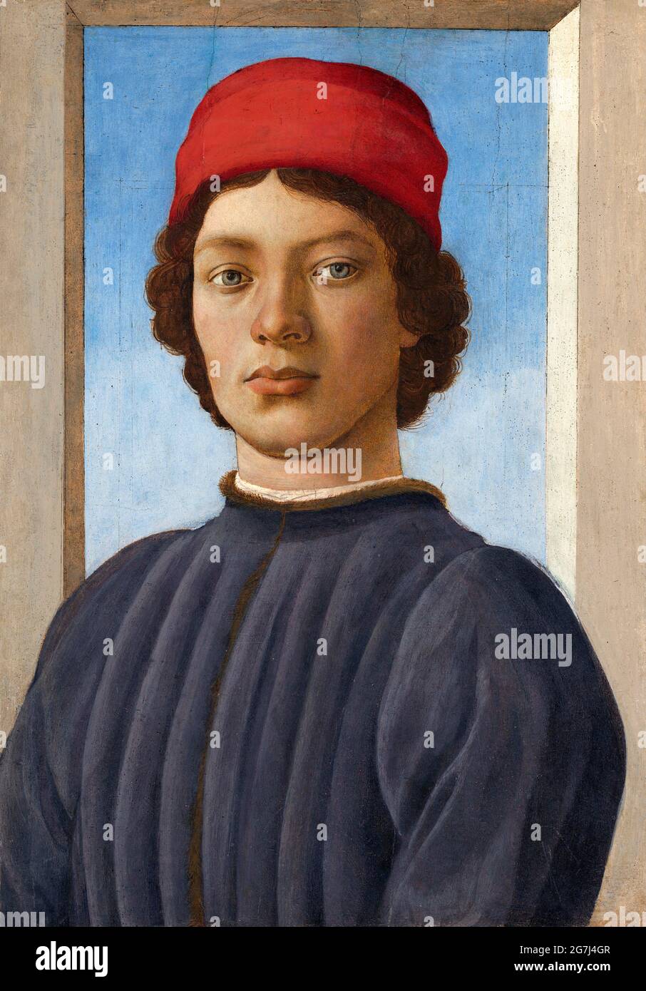 Porträt einer Jugend von Filippino Lippi (1457-1504), Öl und Tempera auf Tafel, c. 1485 Stockfoto