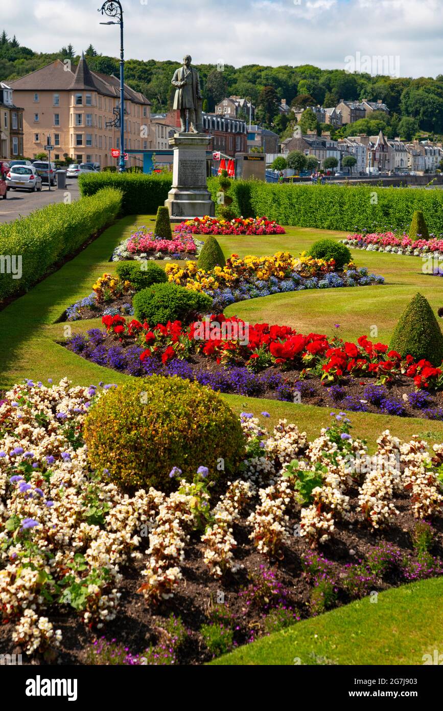 Blumengarten in Winter Gardens auf der Esplanade in Rothesay in Rothesay, Isle of Bute, Argyll and Bute, Schottland, Großbritannien Stockfoto