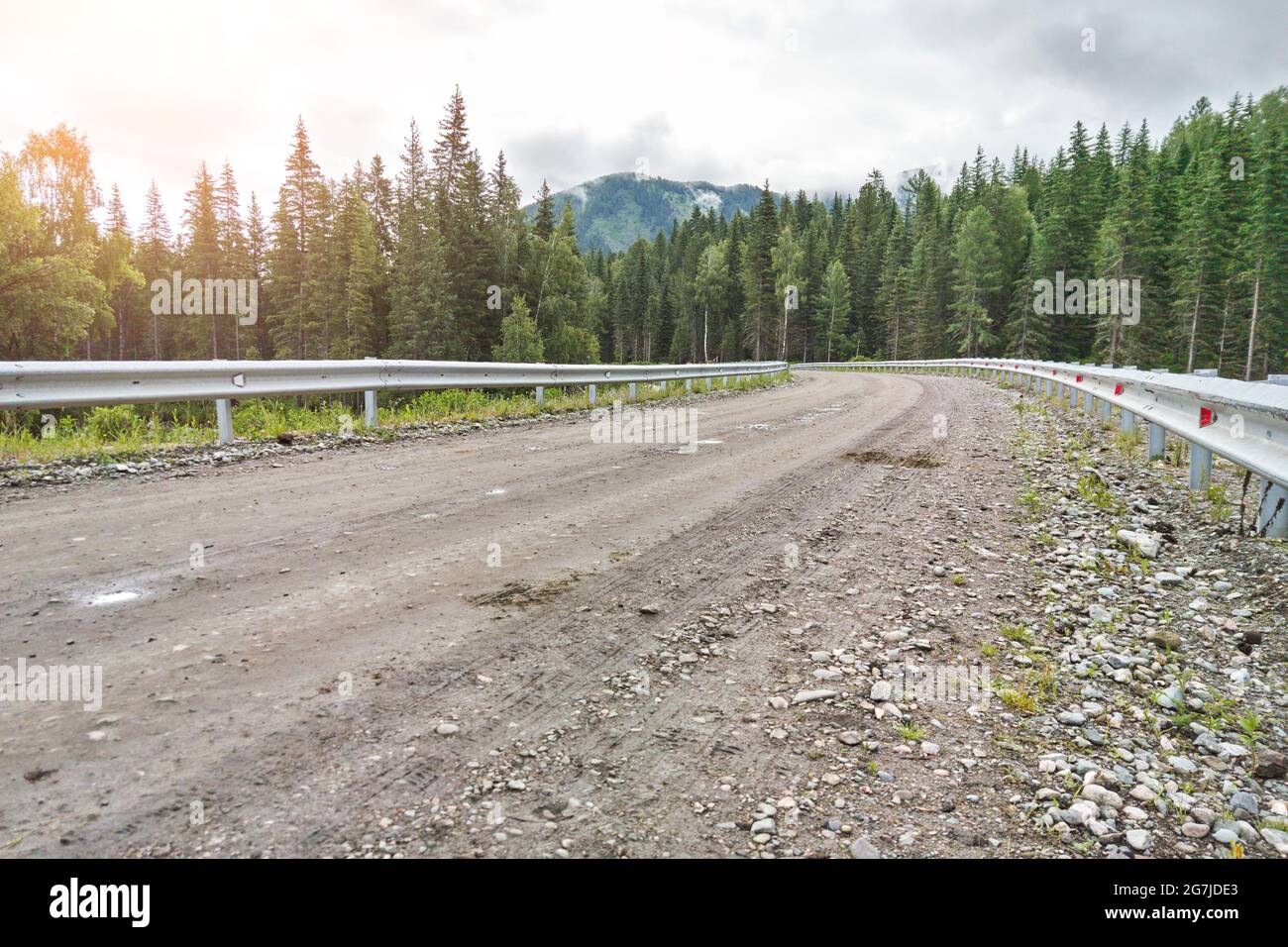 Urlaub Roadtrip Landschaft. Altai-Berge. Mutta-Region. Stockfoto