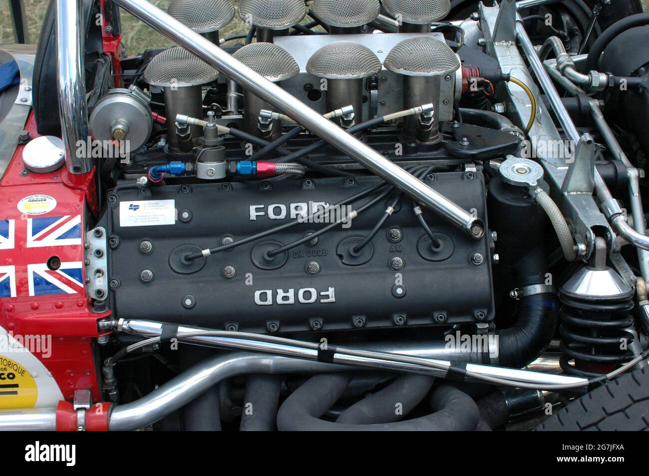 Legendärer Ford DFV Grand Prix Motor Stockfoto