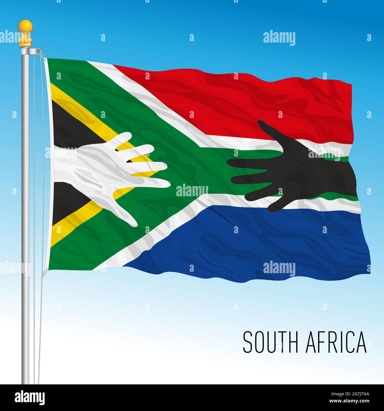 Südafrika Fantasy-Flagge, Vektor-Illustration Stock Vektor