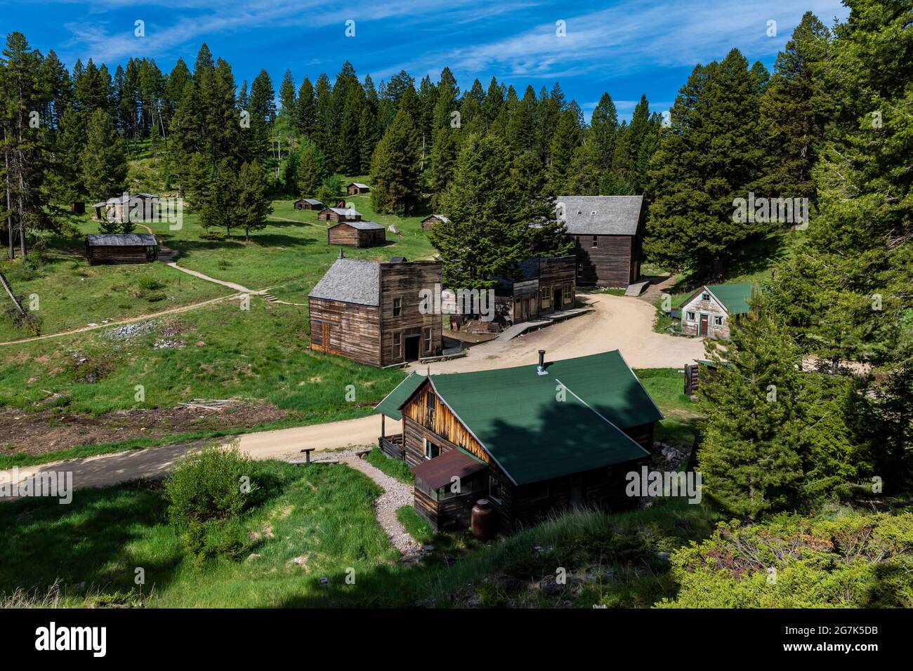 Garnett Geisterstadt, die einst die Heimat von Goldminern und ihren Familien war, Montana, USA Stockfoto