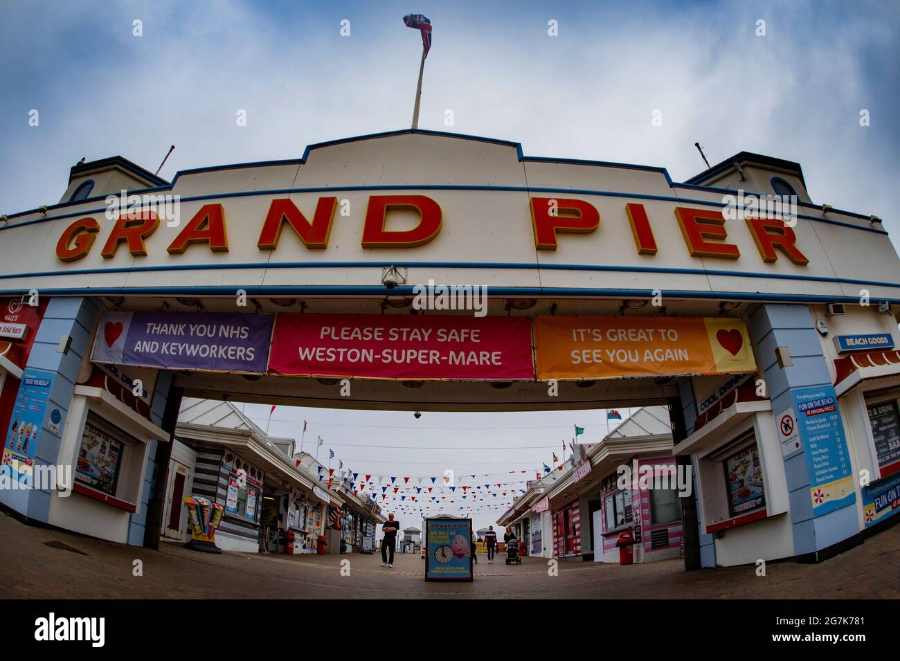 Grand Pier Weston, Weston-Super-Mare, 2020 Stockfoto