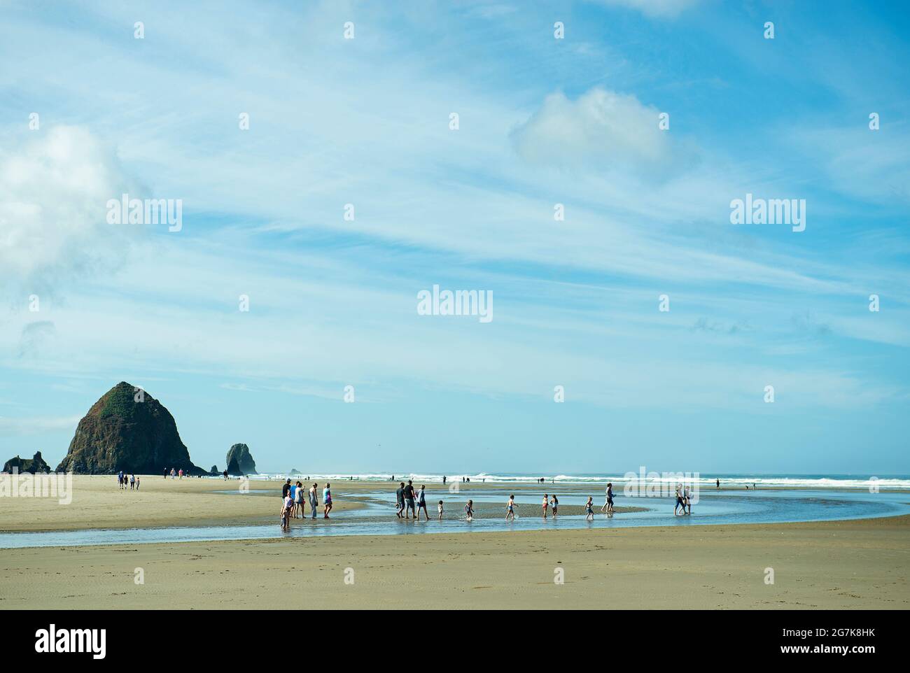 Haystack Rock Cannon Beach, Oregon Stockfoto