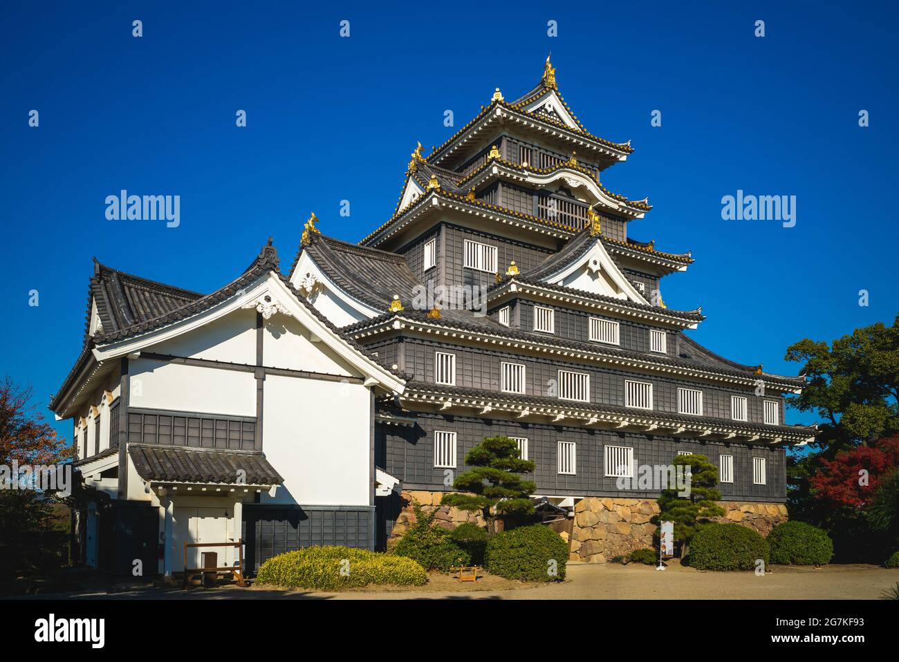 Hauptburg von Okayama Castle, auch bekannt als Ujo oder Krähenburg in okayama, japan Stockfoto