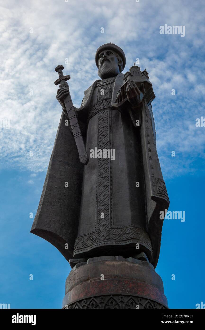 Denkmal für Prinz Daniel von Moskau, Russland. Stockfoto