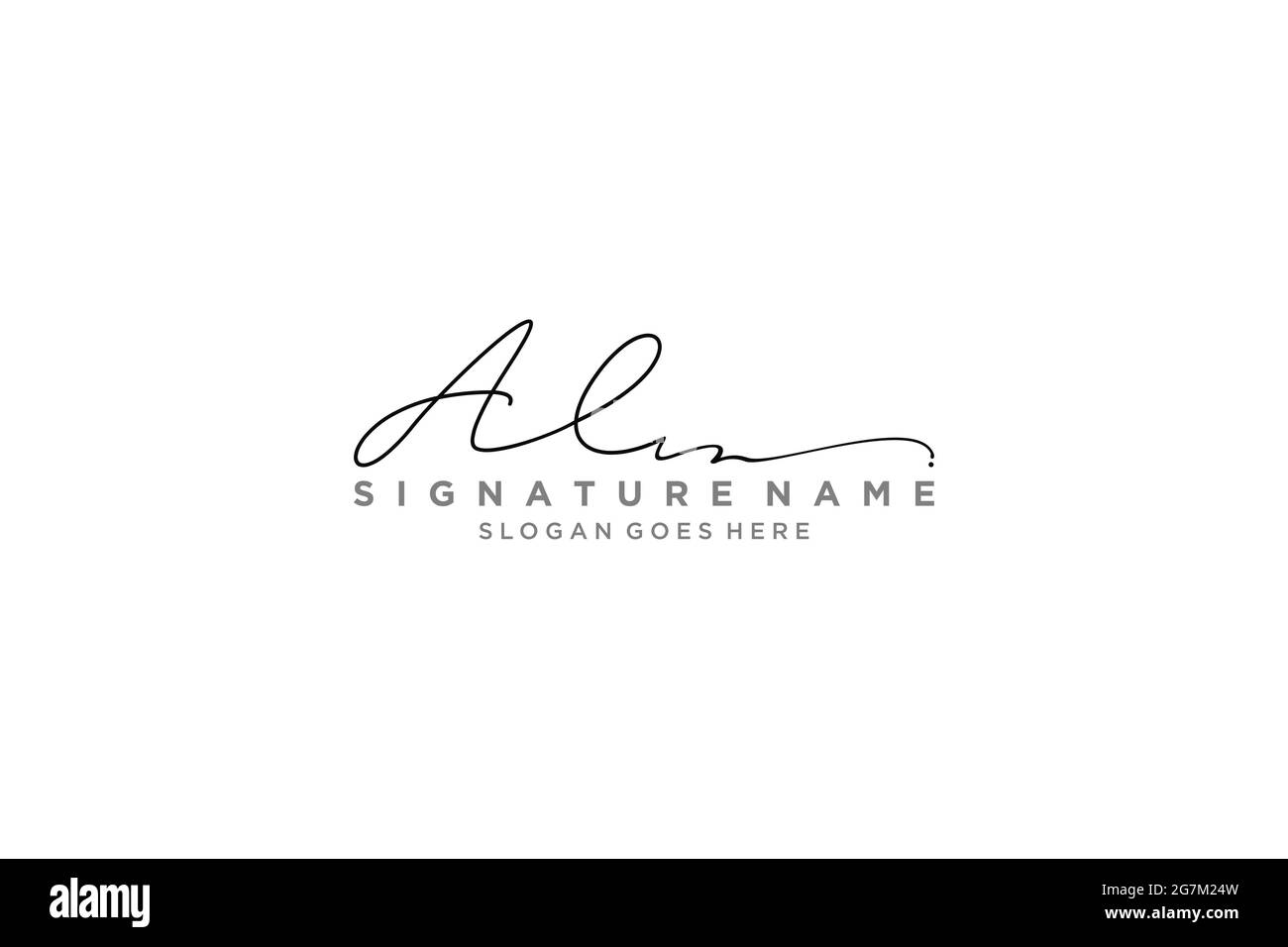 AL Letter Signature Logo Vorlage Elegantes Design Logo Zeichen Symbol Vorlage Vektor-Symbol Stock Vektor