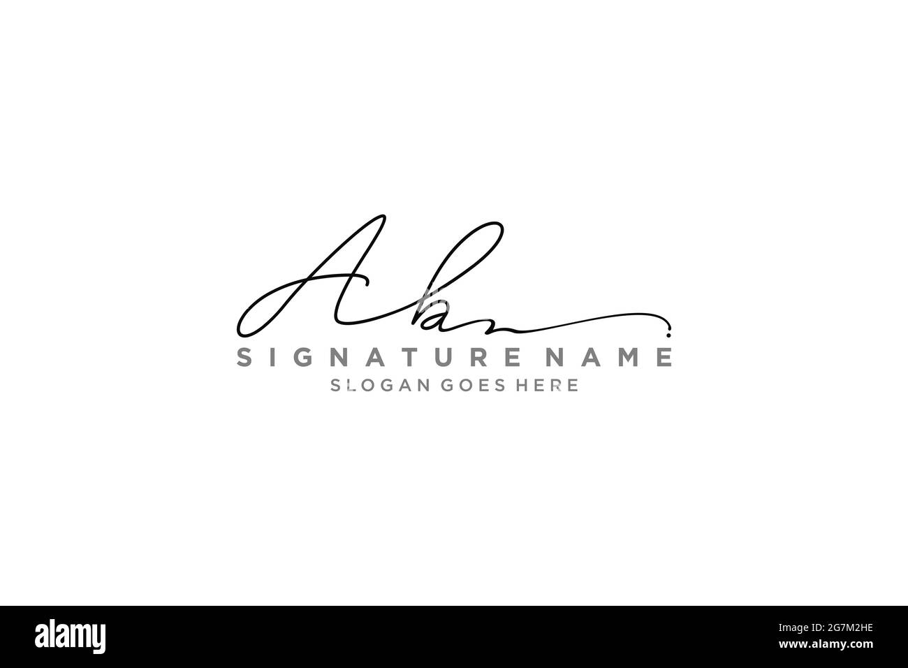Ab Buchstabe Unterschrift Logo Vorlage Elegantes Design Logo Zeichen Symbol Vorlage Vektor-Symbol Stock Vektor