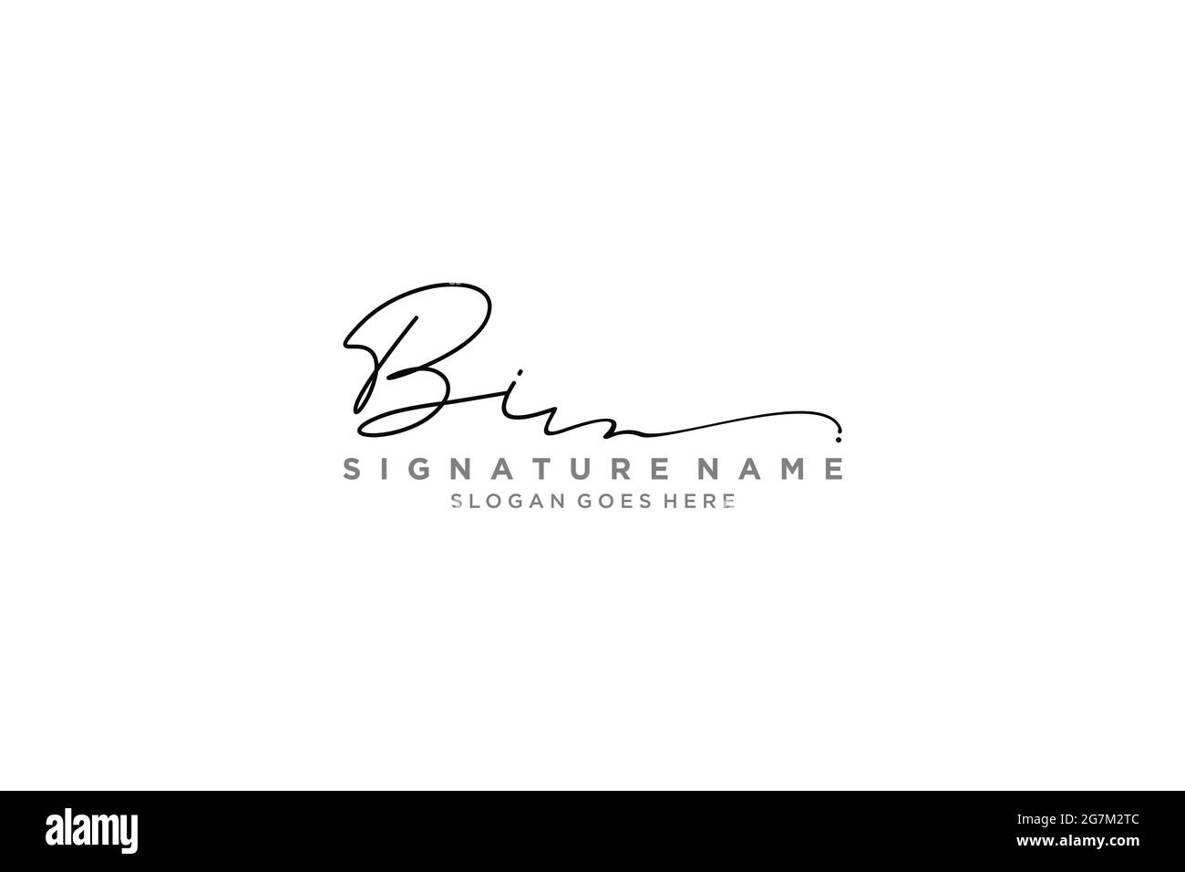 BI Letter Signature Logo Vorlage Elegantes Design Logo Zeichen Symbol Vorlage Vektor-Symbol Stock Vektor