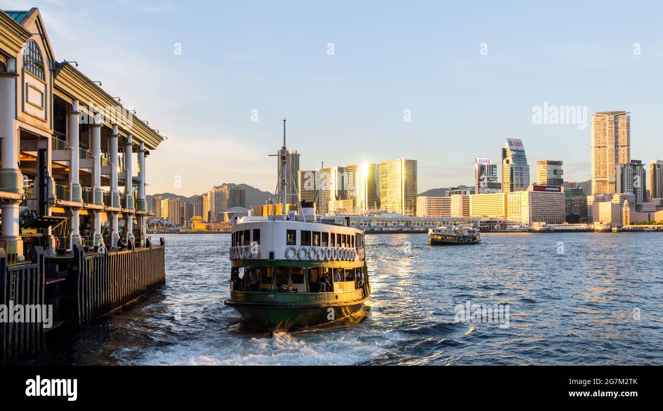 Der berühmten Star Ferry, Victoria Harbour, Hong Kong, China. Stockfoto