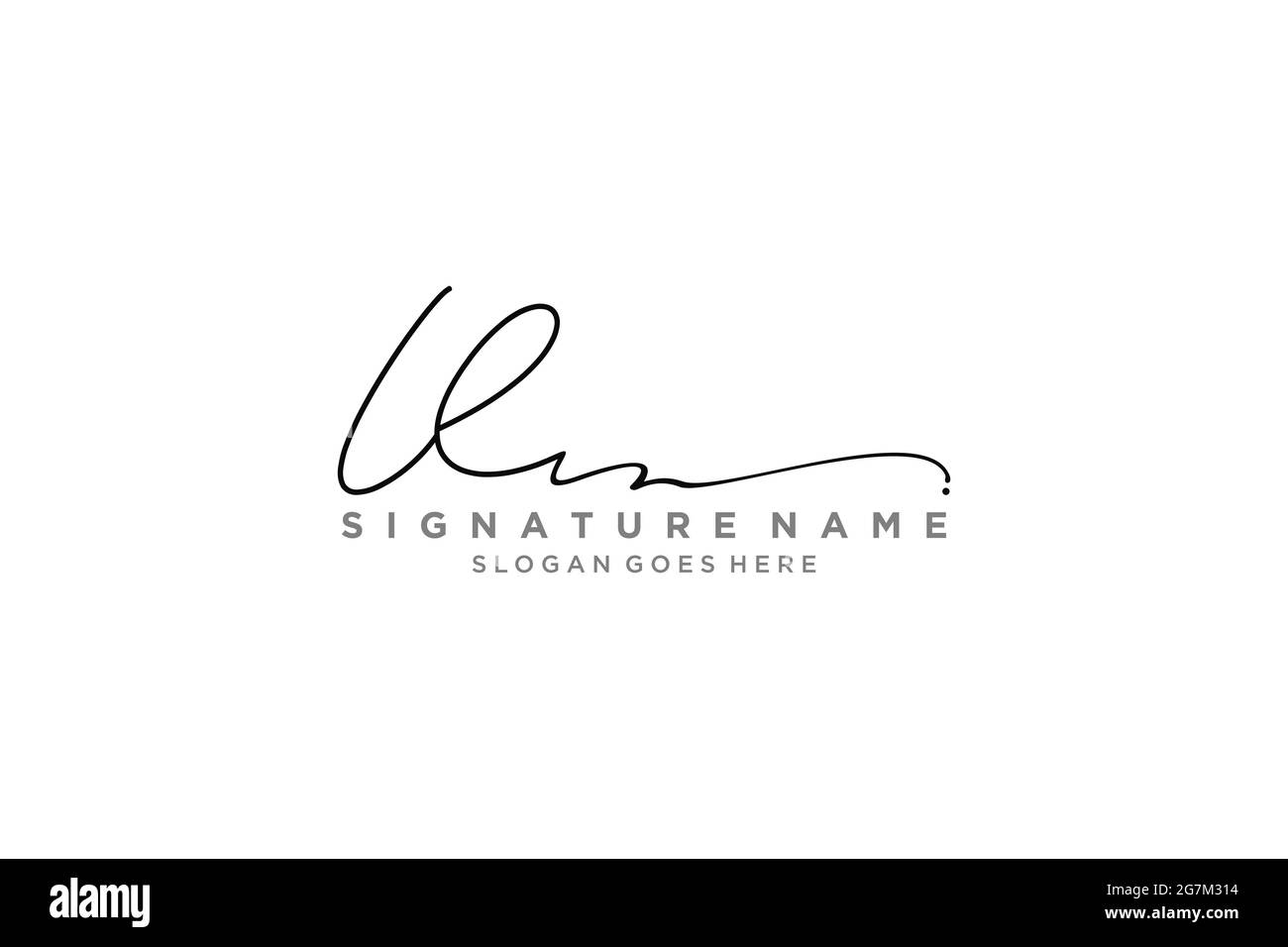 IL Brief Unterschrift Logo Vorlage Elegantes Design Logo Zeichen Symbol Vorlage Vektor-Symbol Stock Vektor