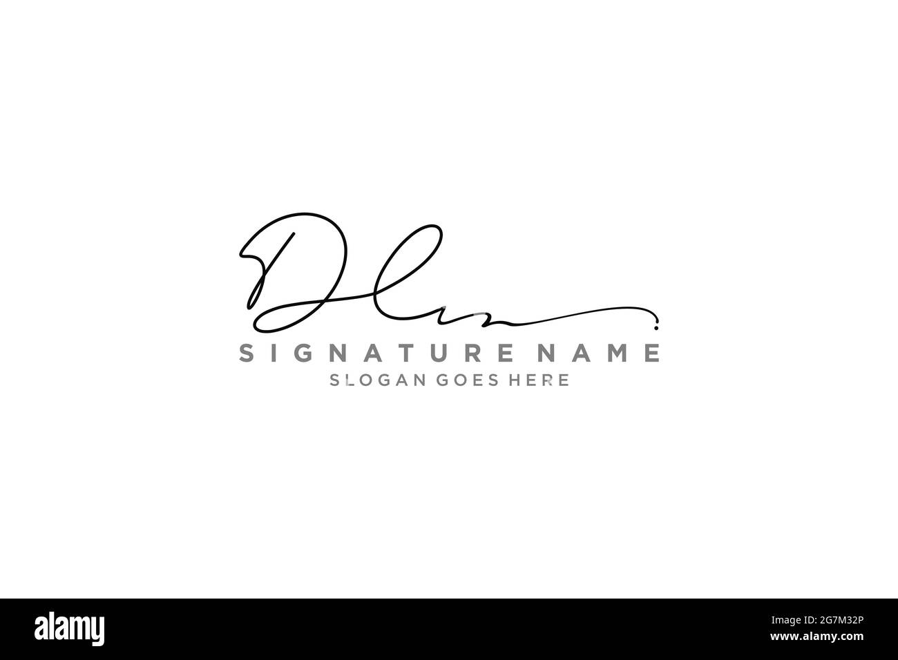 DL Signature Logo Vorlage Elegantes Design Logo Zeichen Symbol Vorlage Vektor-Symbol Stock Vektor