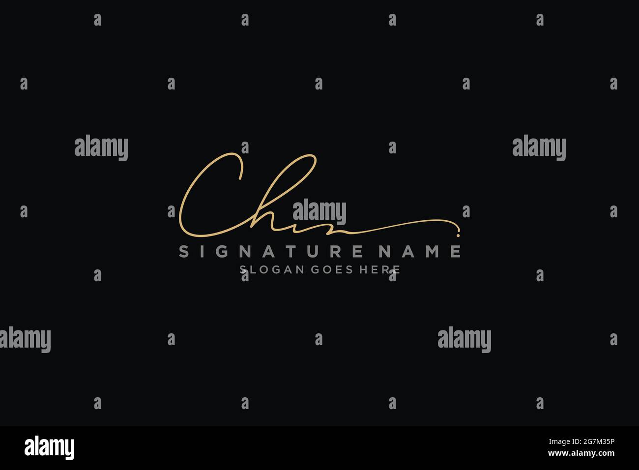 CH Buchstabe Unterschrift Logo Vorlage Elegantes Design Logo Zeichen Symbol Vorlage Vektor-Symbol Stock Vektor