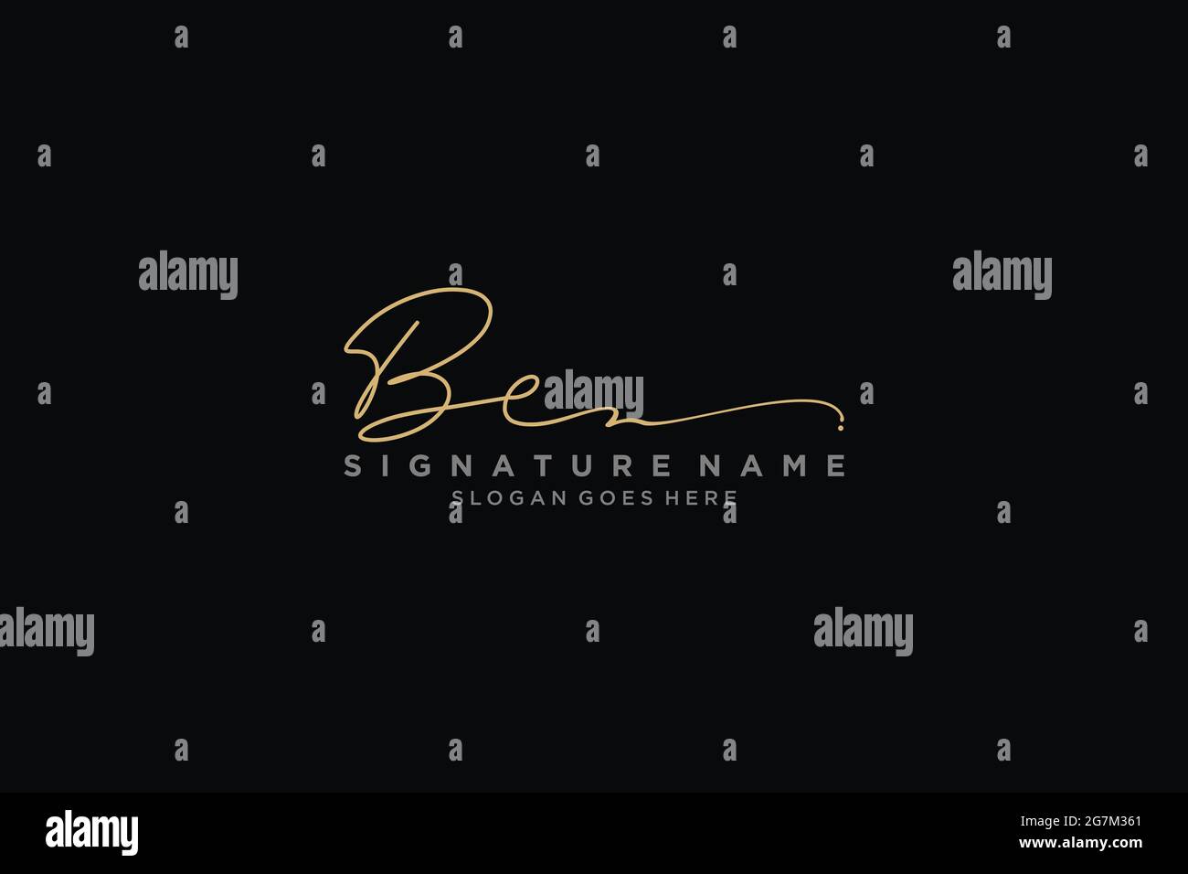 BE Letter Unterschrift Logo Vorlage Elegantes Design Logo Zeichen Symbol Vorlage Vektor-Symbol Stock Vektor