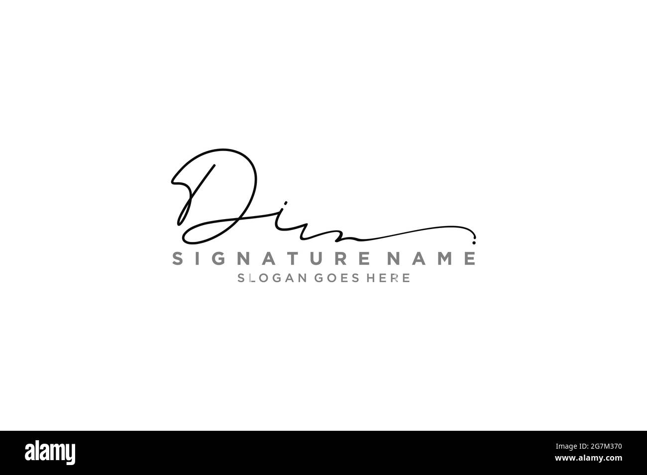 DI Buchstabe Unterschrift Logo Vorlage Elegantes Design Logo Zeichen Symbol Vorlage Vektor-Symbol Stock Vektor