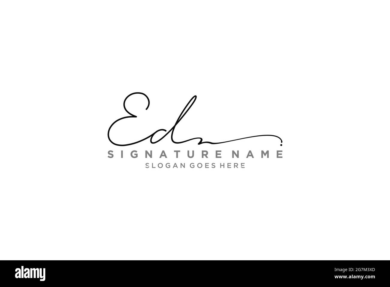 Ed Letter Signature Logo Vorlage Elegantes Design Logo Zeichen Symbol ...