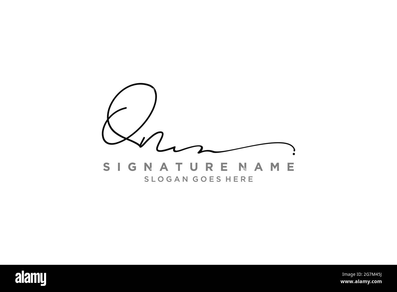 QN Letter Signature Logo Vorlage Elegantes Design Logo Zeichen Symbol Vorlage Vektor-Symbol Stock Vektor