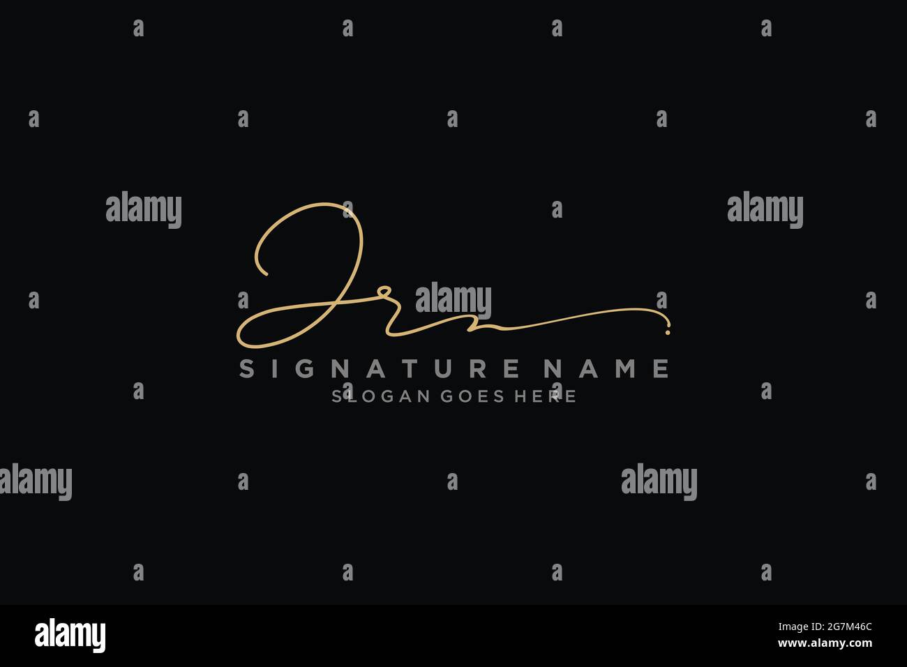 JR Letter Signature Logo Template Elegantes Design Logo Zeichen Symbol Vorlage Vektor-Symbol Stock Vektor