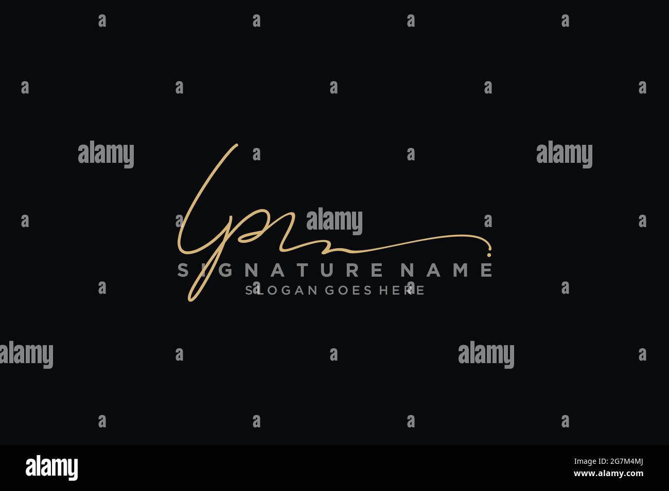 IP-Brief Unterschrift Logo Vorlage Elegantes Design Logo Zeichen Symbol Vorlage Vektor-Symbol Stock Vektor