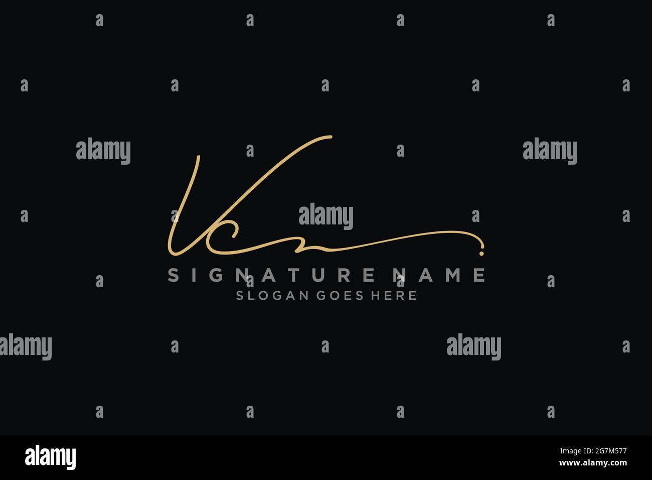 VC Brief Unterschrift Logo Vorlage Elegantes Design Logo Zeichen Symbol Vorlage Vektor-Symbol Stock Vektor