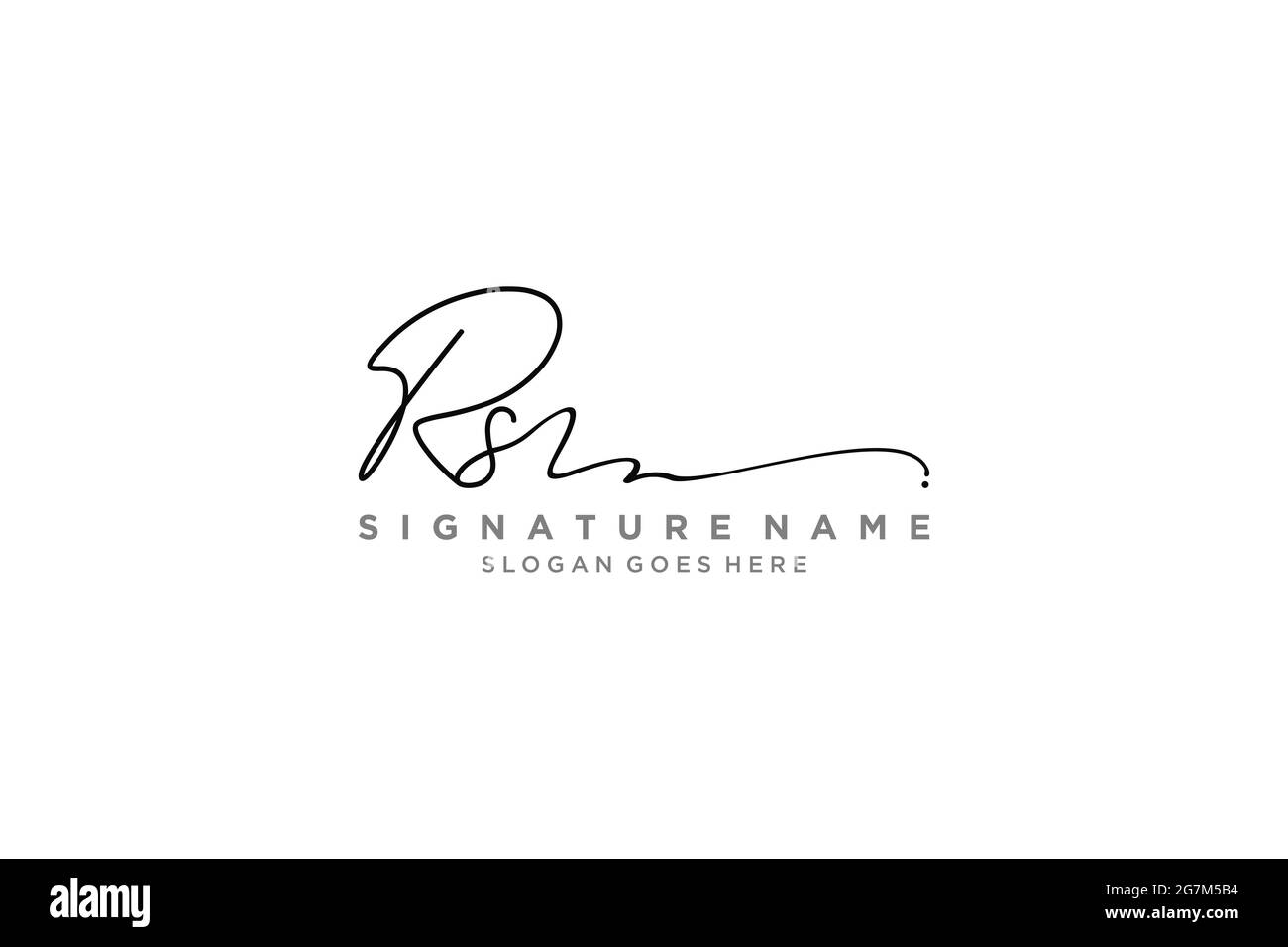 RS Buchstabe Unterschrift Logo Vorlage Elegantes Design Logo Zeichen Symbol Vorlage Vektor-Symbol Stock Vektor