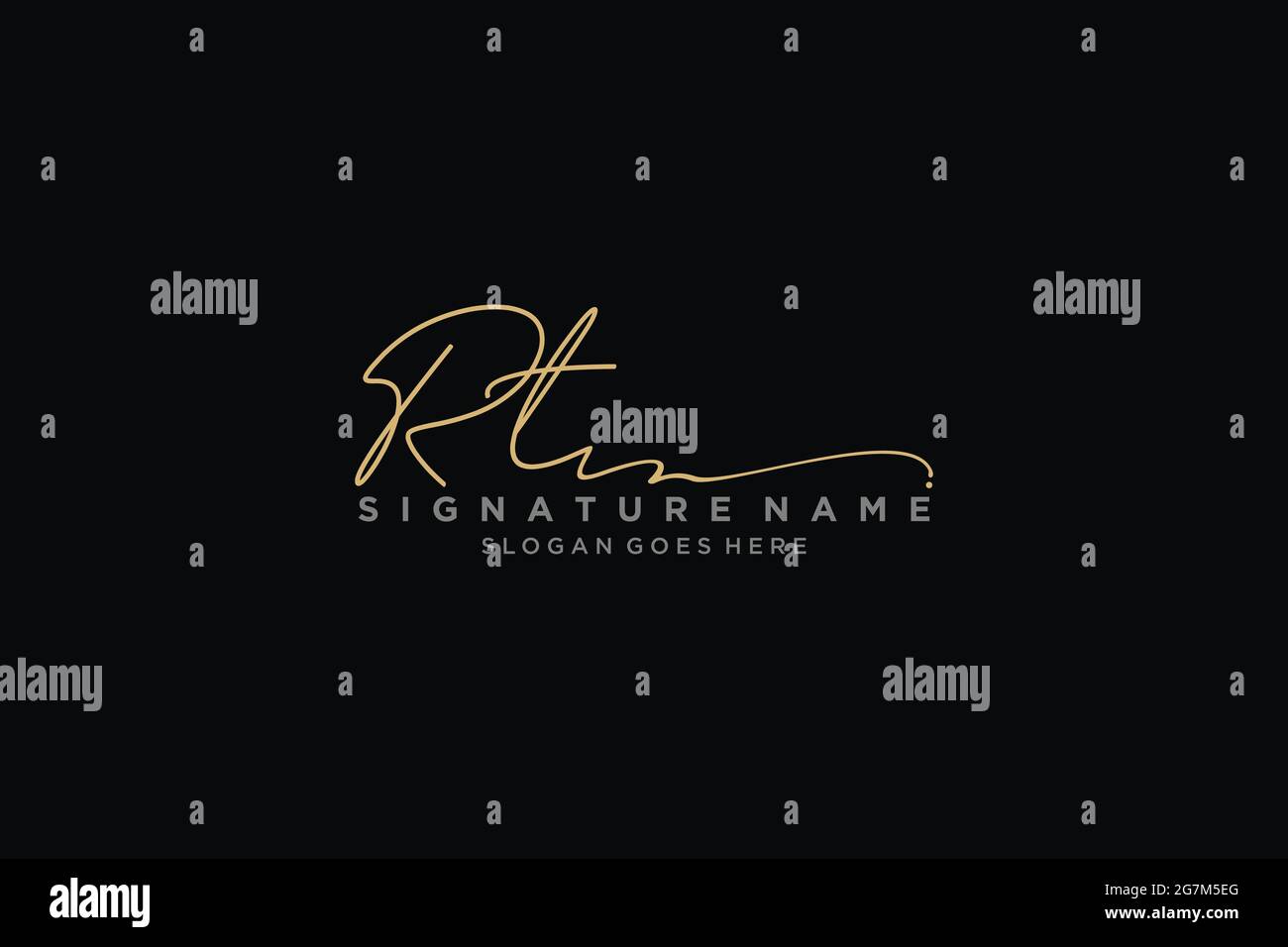 RT Letter Signature Logo Vorlage Elegantes Design Logo Zeichen Symbol Vorlage Vektor-Symbol Stock Vektor