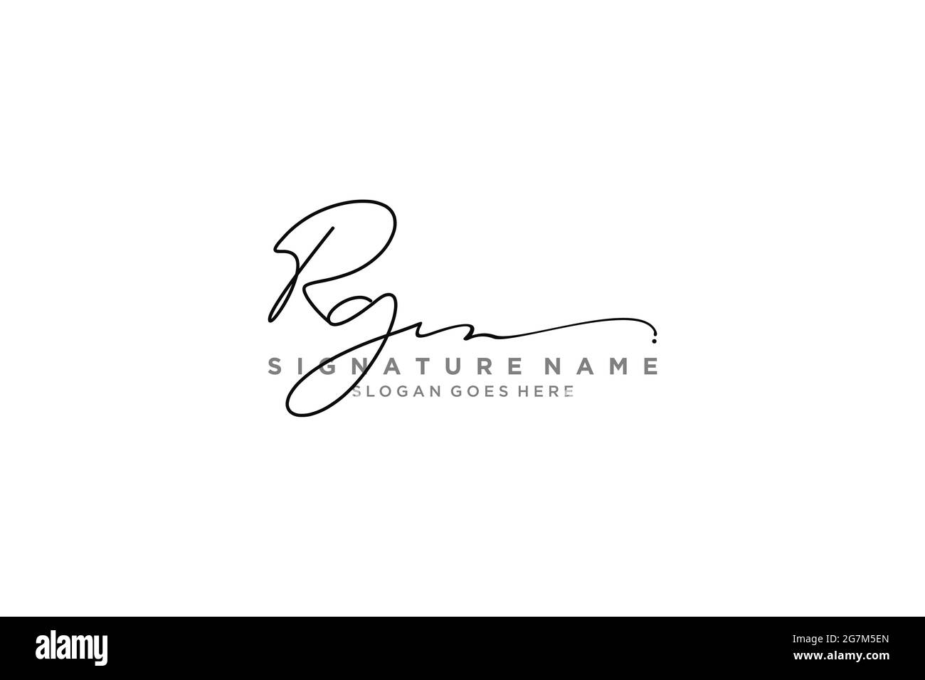 RG Buchstabe Unterschrift Logo Vorlage Elegantes Design Logo Zeichen Symbol Vorlage Vektor-Symbol Stock Vektor