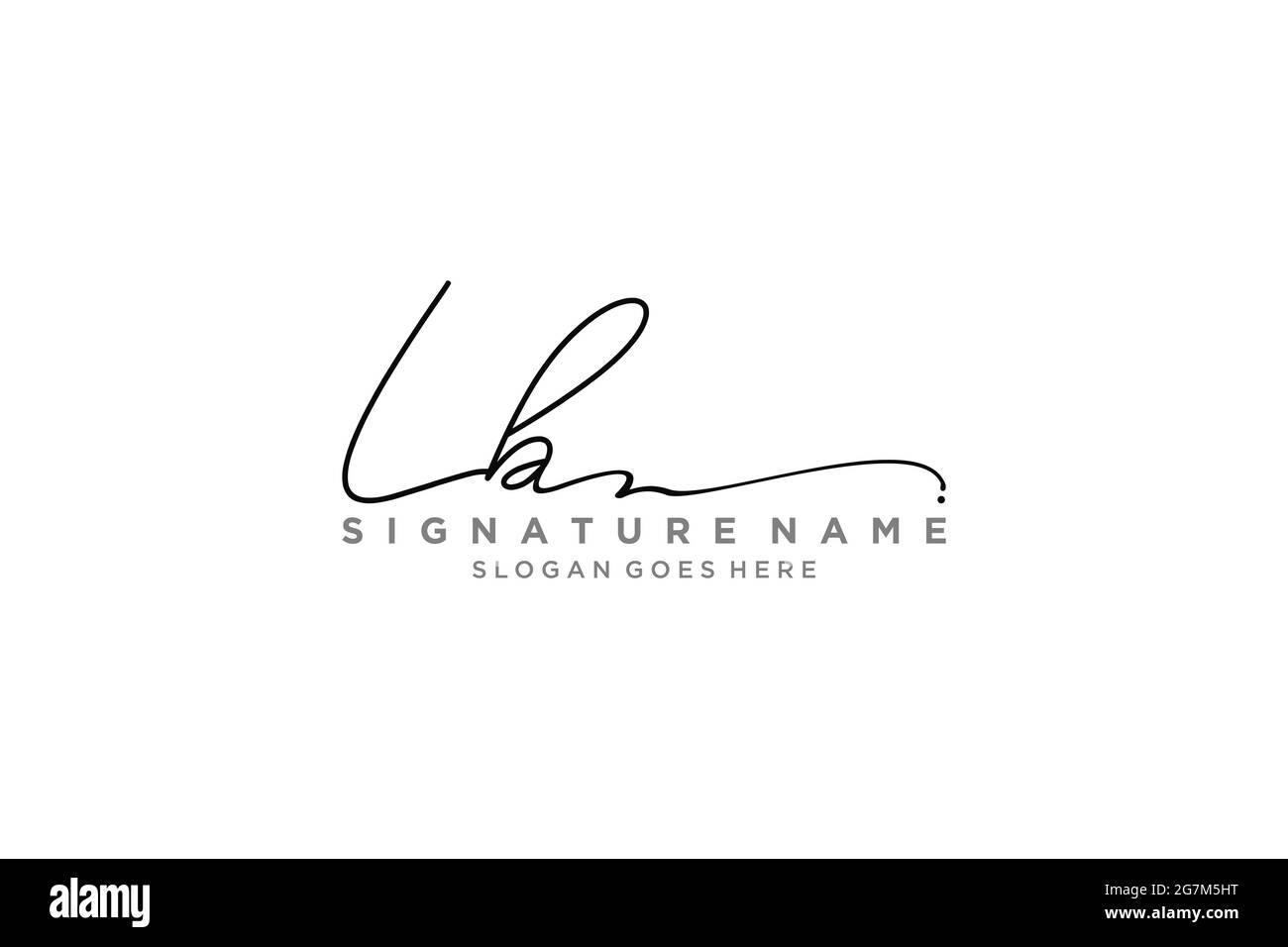 LB Letter Signature Logo Vorlage Elegantes Design Logo Zeichen Symbol Vorlage Vektor-Symbol Stock Vektor