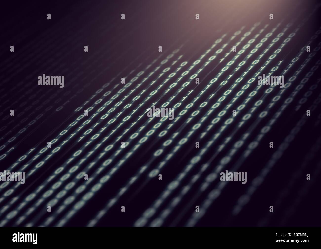 Matrix und binäre Sprache abstrakter Hintergrund.Technologie und Computer-Grafik-Konzept.Binärcode close up Design.3d-Illustration Stockfoto