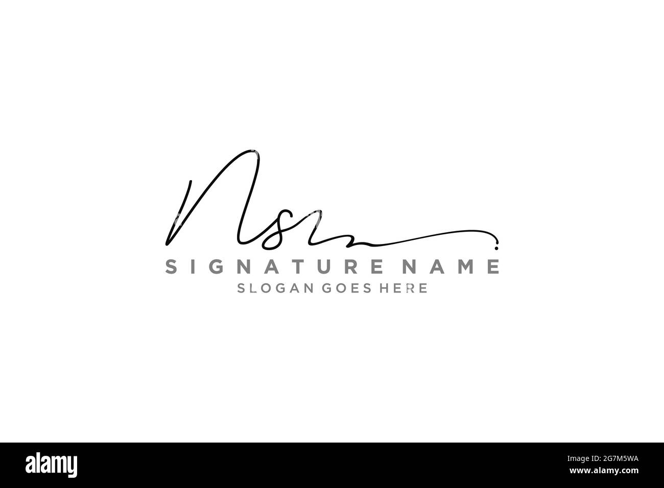 NS Letter Signature Logo Vorlage Elegantes Design Logo Zeichen Symbol Vorlage Vektor-Symbol Stock Vektor