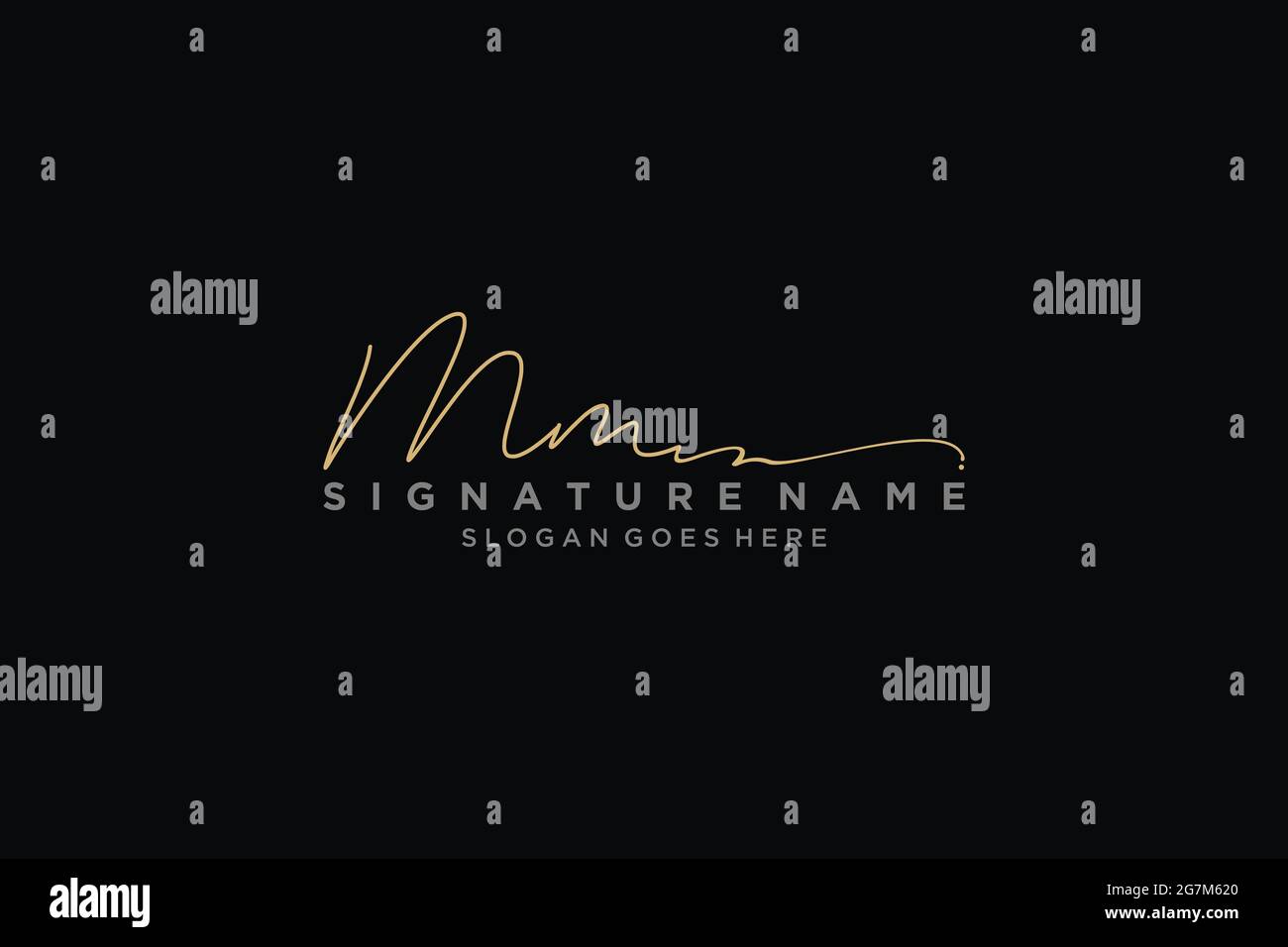 MM Buchstabe Unterschrift Logo Vorlage Elegantes Design Logo Zeichen Symbol Vorlage Vektor-Symbol Stock Vektor