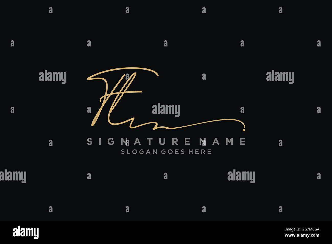 TT Brief Unterschrift Logo Vorlage Elegantes Design Logo Zeichen Symbol Vorlage Vektor-Symbol Stock Vektor