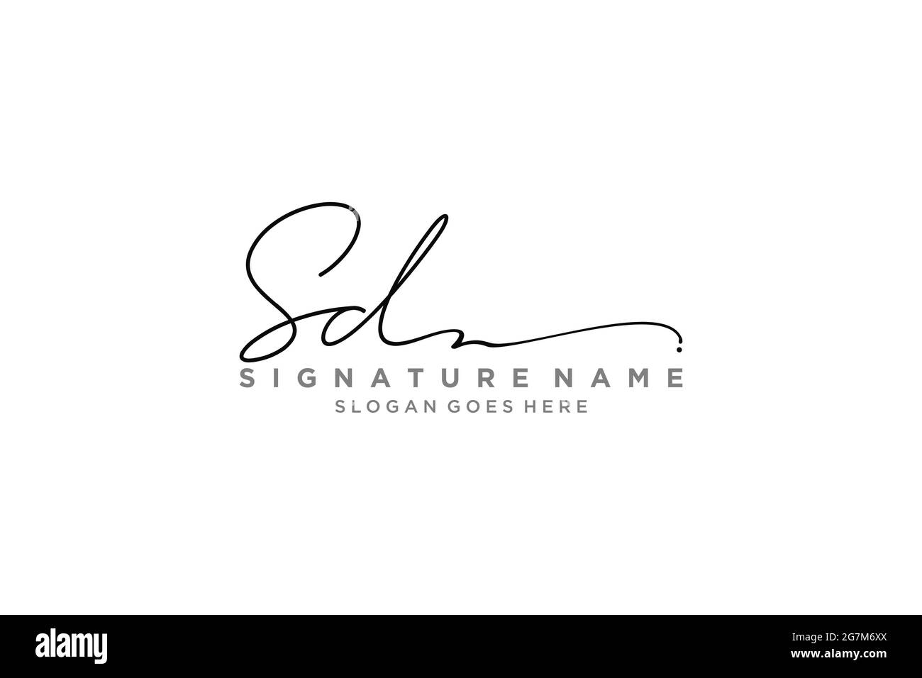 SD Letter Signature Logo Vorlage Elegantes Design Logo Zeichen Symbol Vorlage Vektor-Symbol Stock Vektor