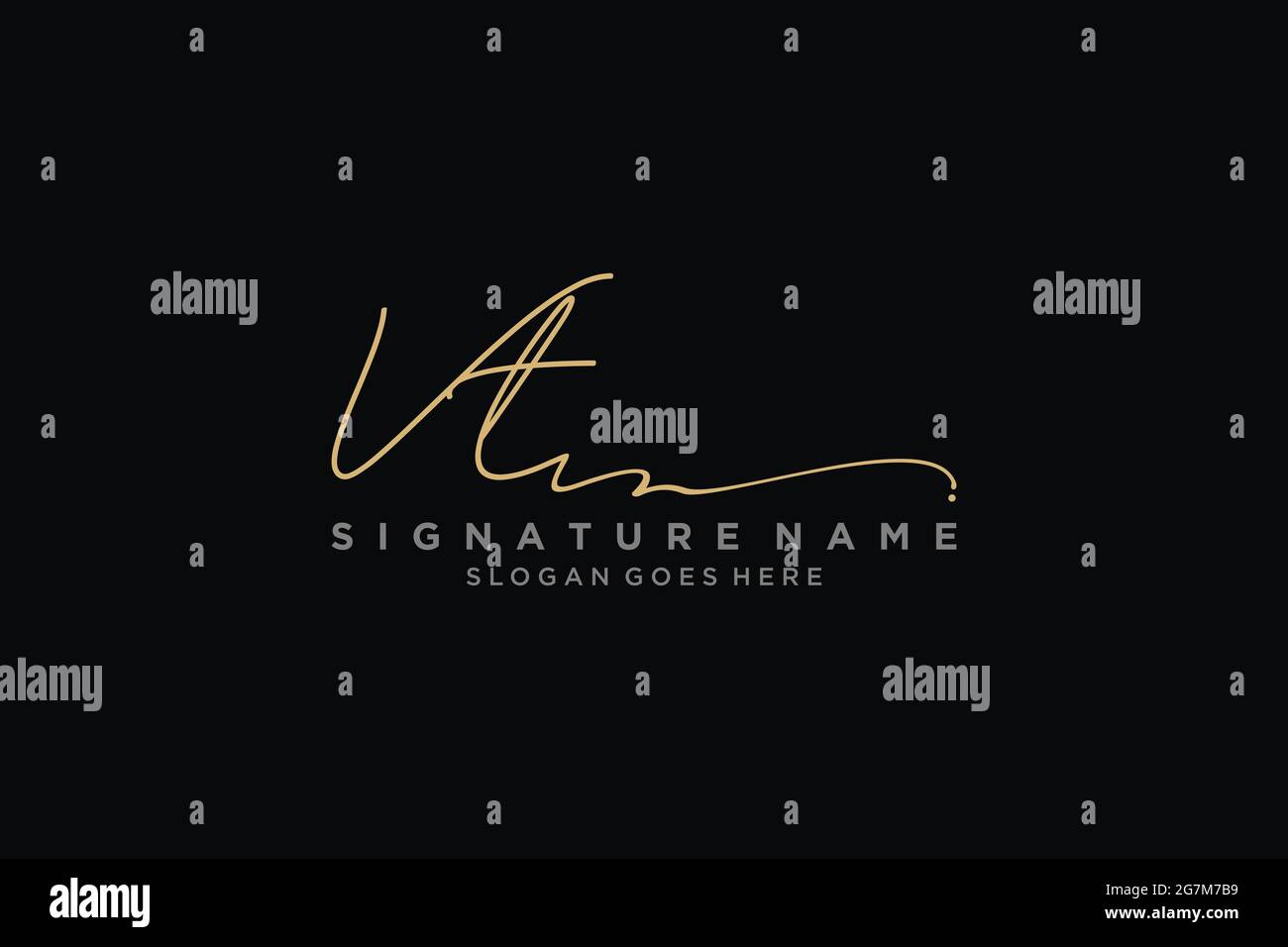 VT Buchstabe Unterschrift Logo Vorlage Elegantes Design Logo Zeichen Symbol Vorlage Vektor-Symbol Stock Vektor