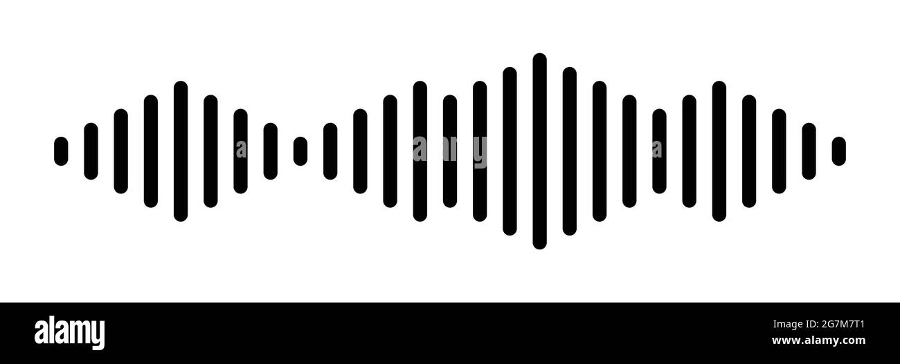 Musikklangwelle, Audiosymbole ausgleichen. Vektorgrafik Stock Vektor