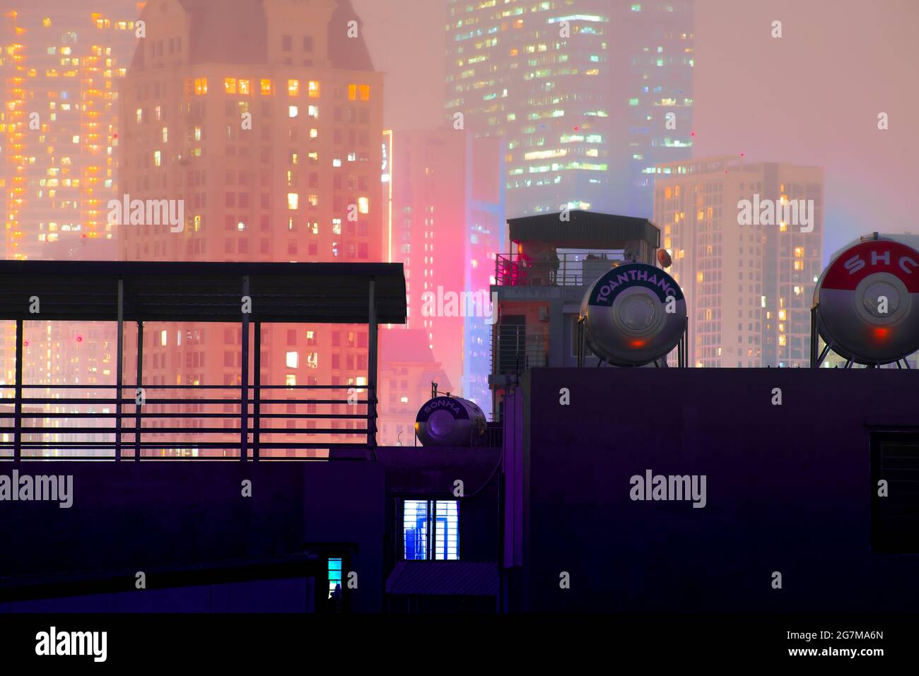 Stadt nightscape Stockfoto
