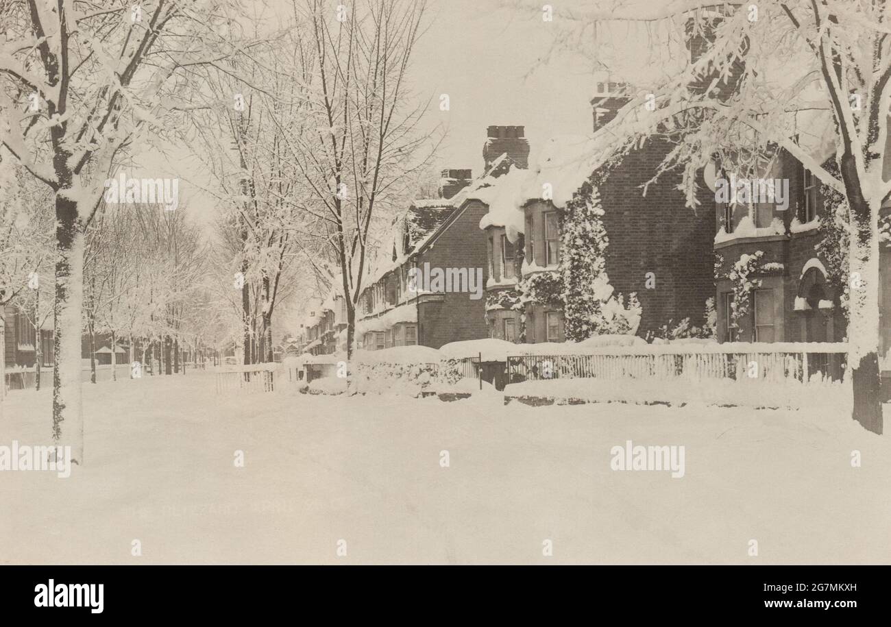 Abingdon auf der Themse während des Schnees Stockfoto