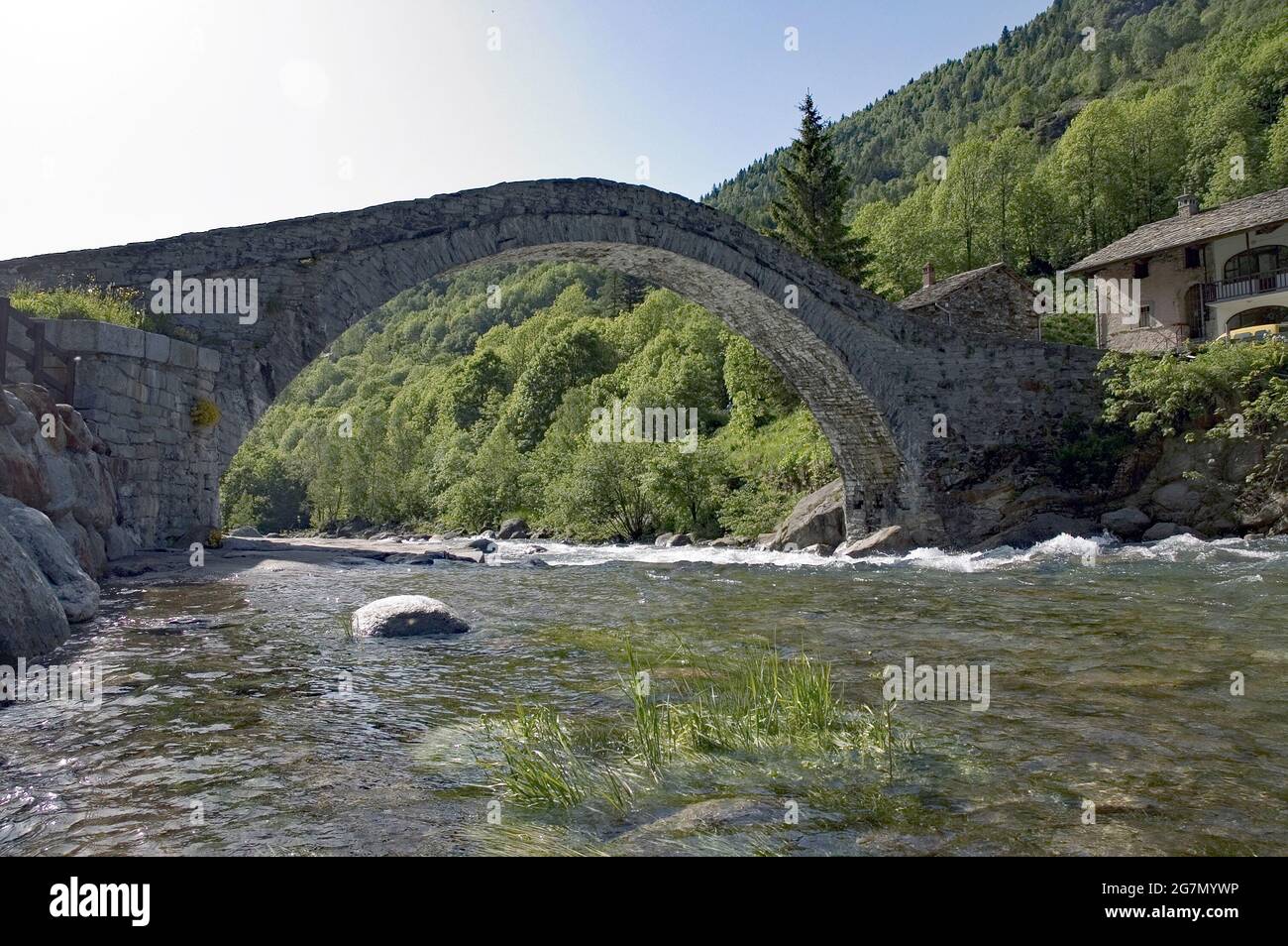 Val Chiusella, Piemonte, Italia Stockfoto