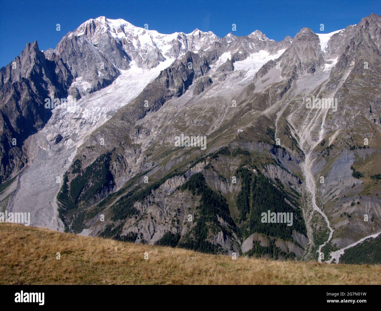 Monte Bianco versante italiano, Italia Stockfoto