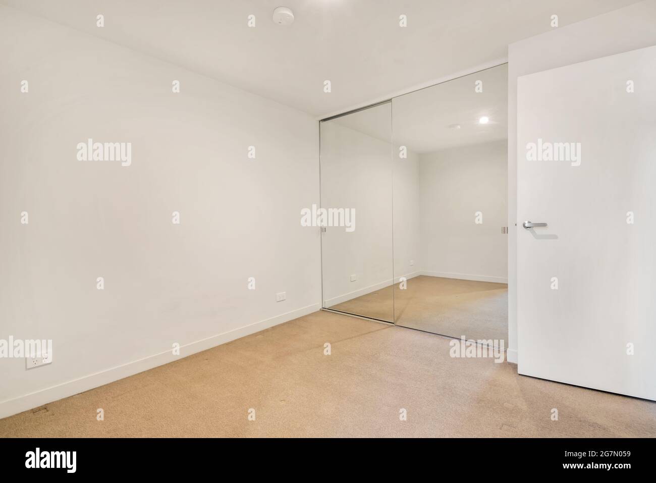 Der Innenraum eines neu errichteten Raumes Stockfoto