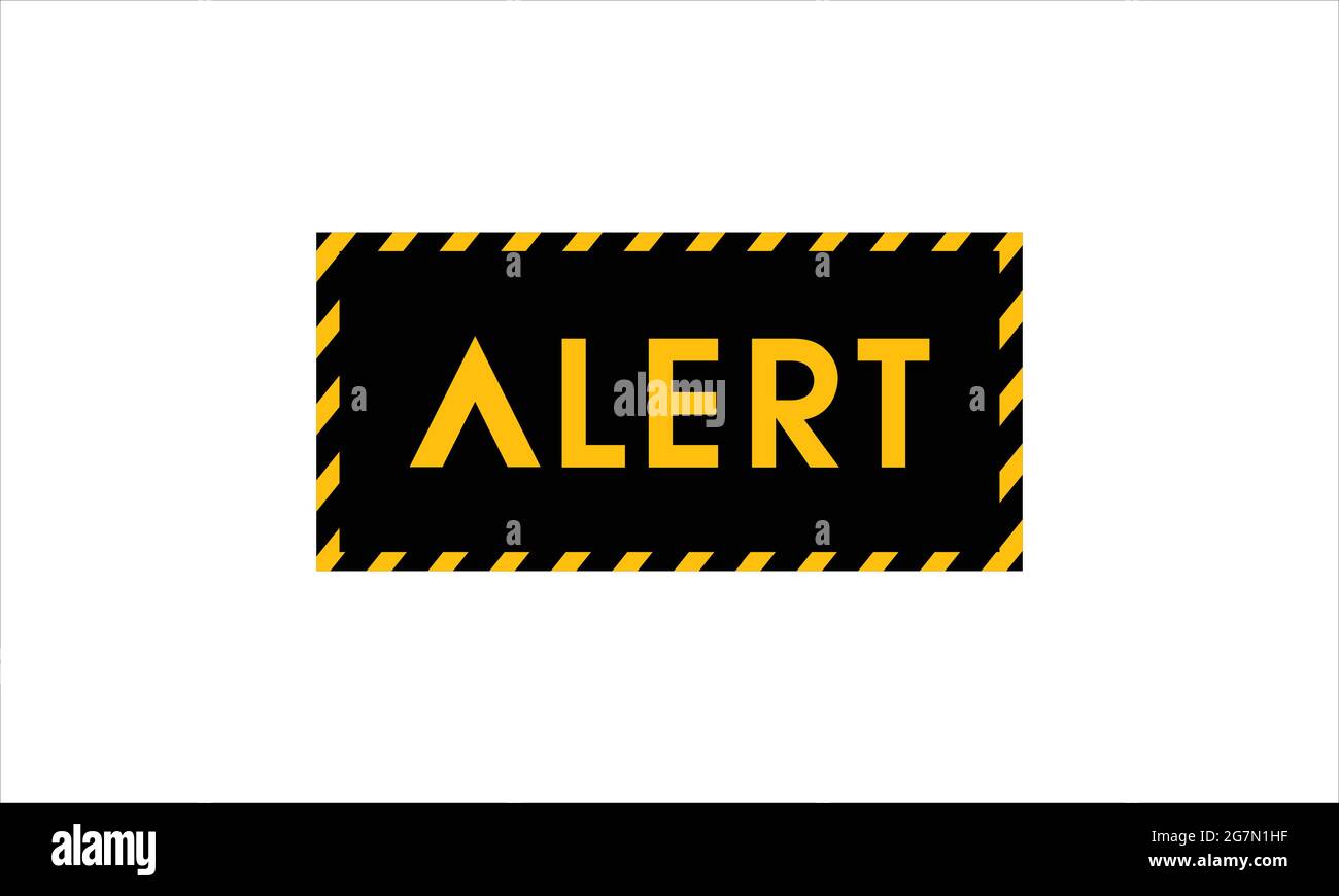 Warnung Warnung: Abbildung des Logos für das Bandsymbol Stock Vektor