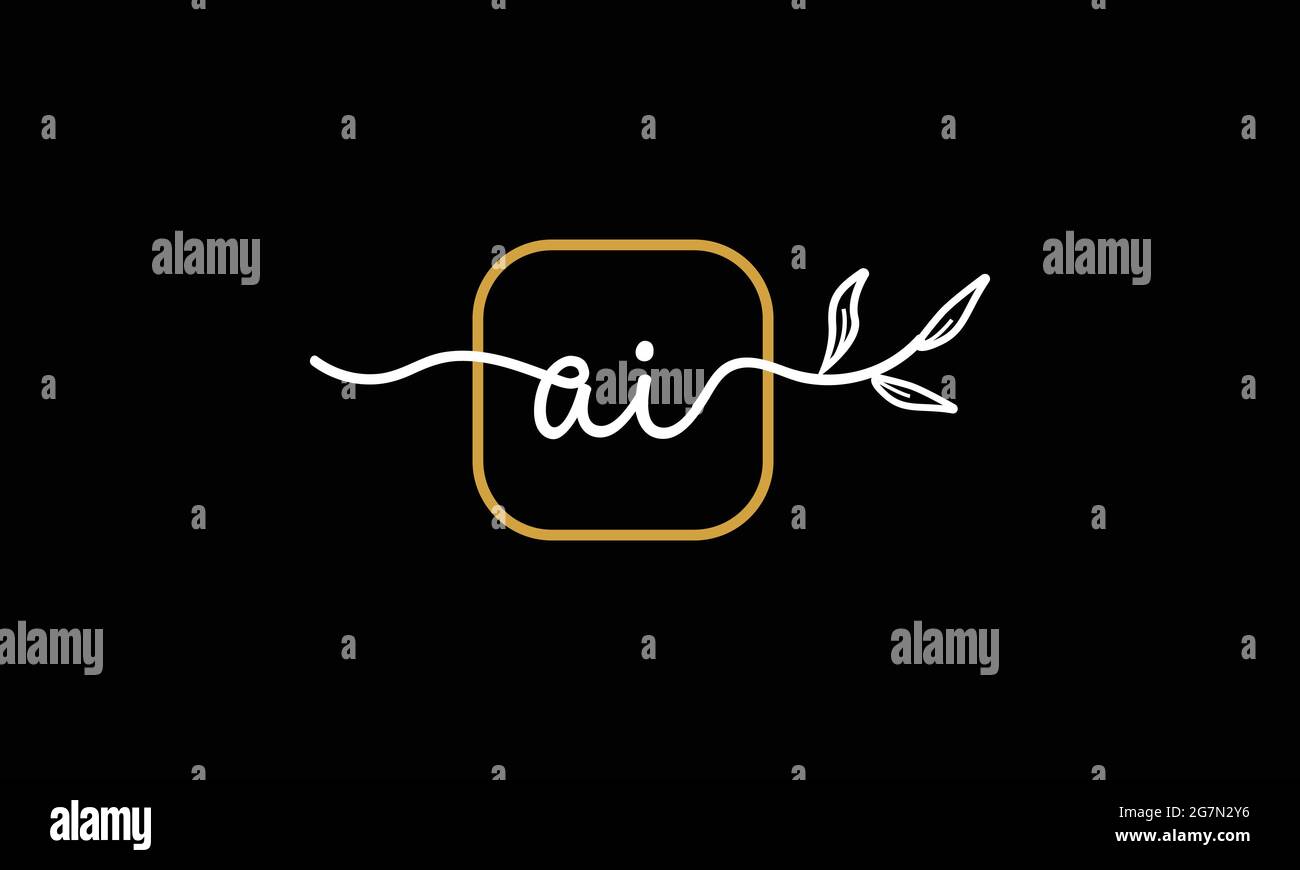 Botanisches Logo im EF- oder FE-Boho-Stil in flachem, minimalistischem Design Stock Vektor