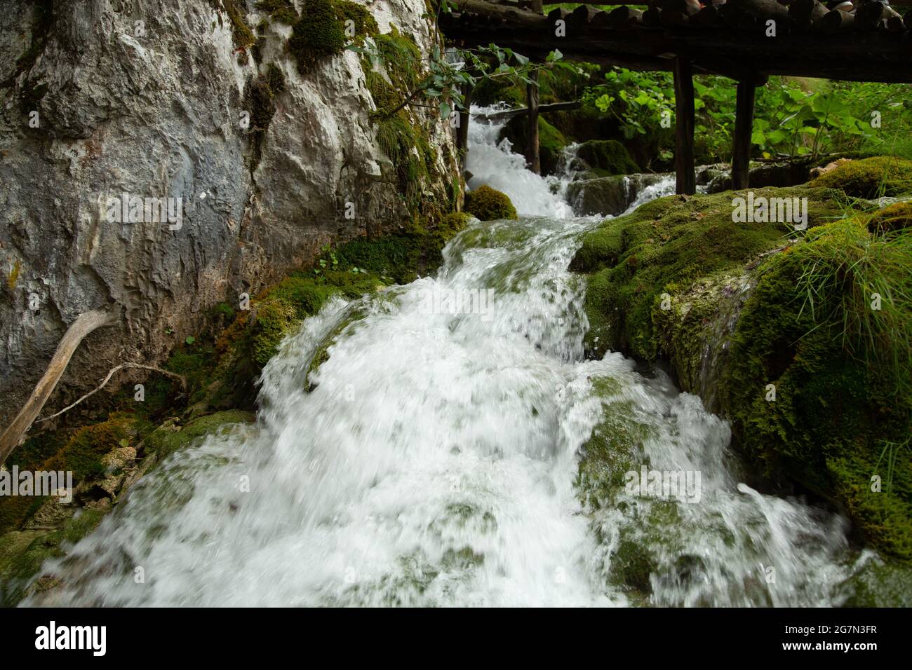 Parque natural de Plivitche en Croacia, Caídas de agua, grandes lagos, bosques mediterráneos y lugares de Ensueño Stockfoto