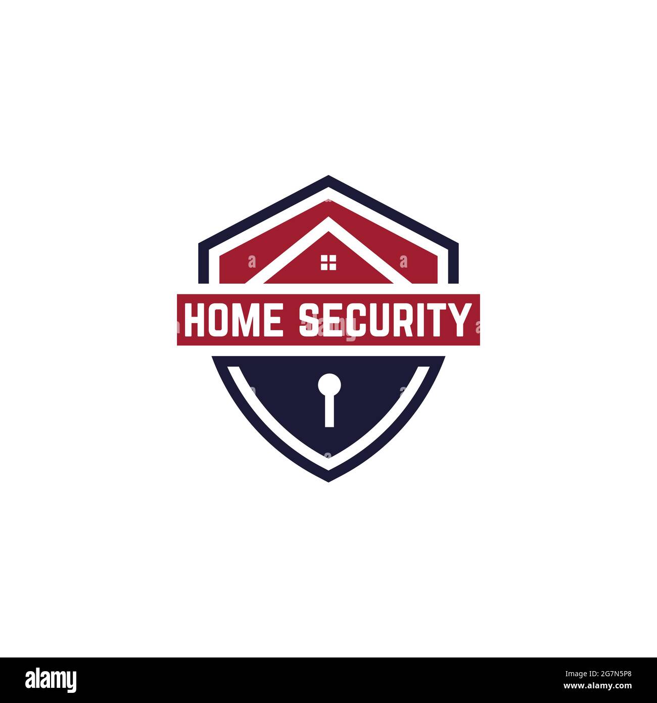Home Security Logo Design-Abzeichen, intelligente Wache von Immobilien-Logo Design-Vektor Stock Vektor