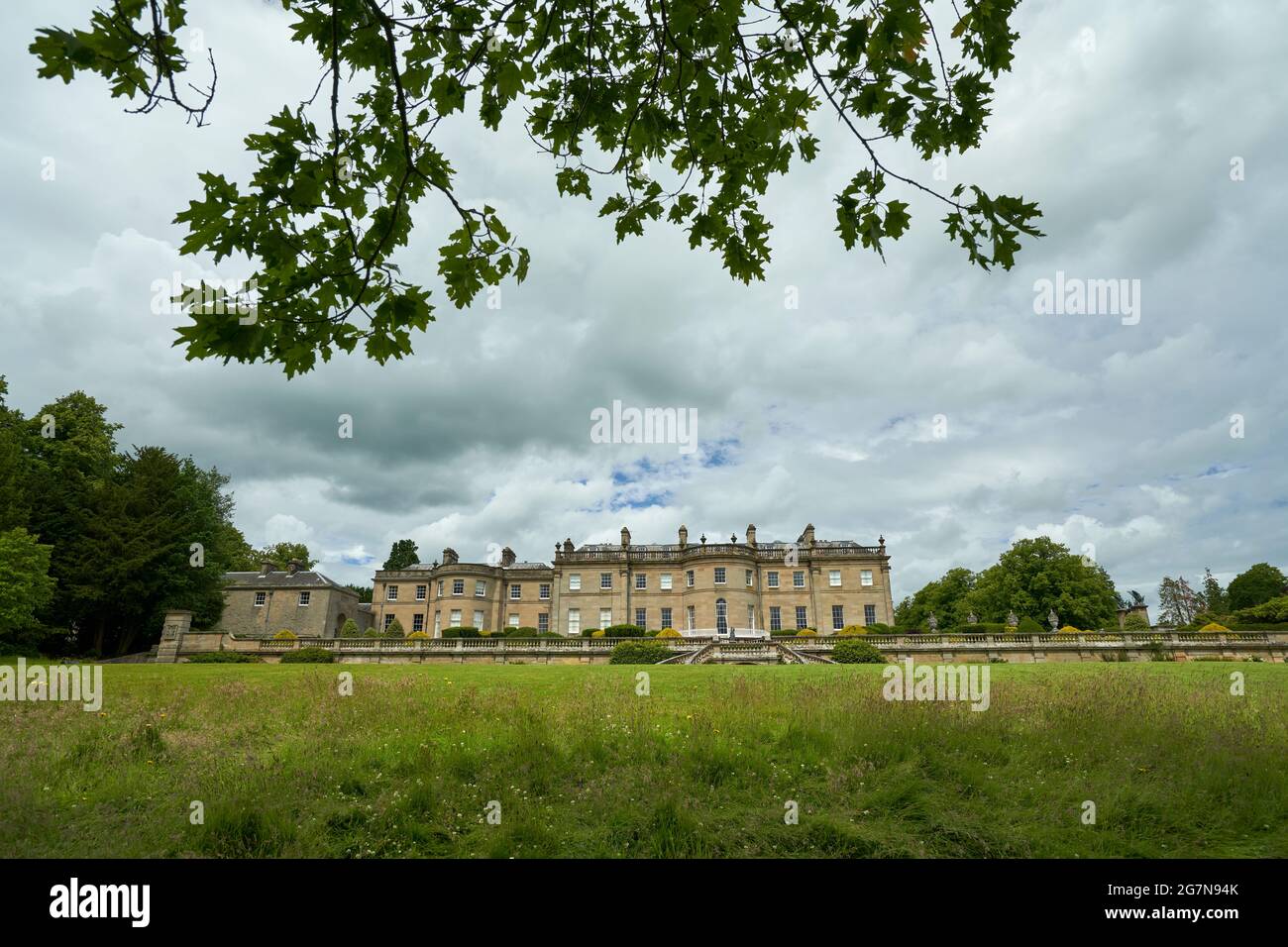 Manderston House, ein herrschaftliches Haus an den schottischen Grenzen. Stockfoto