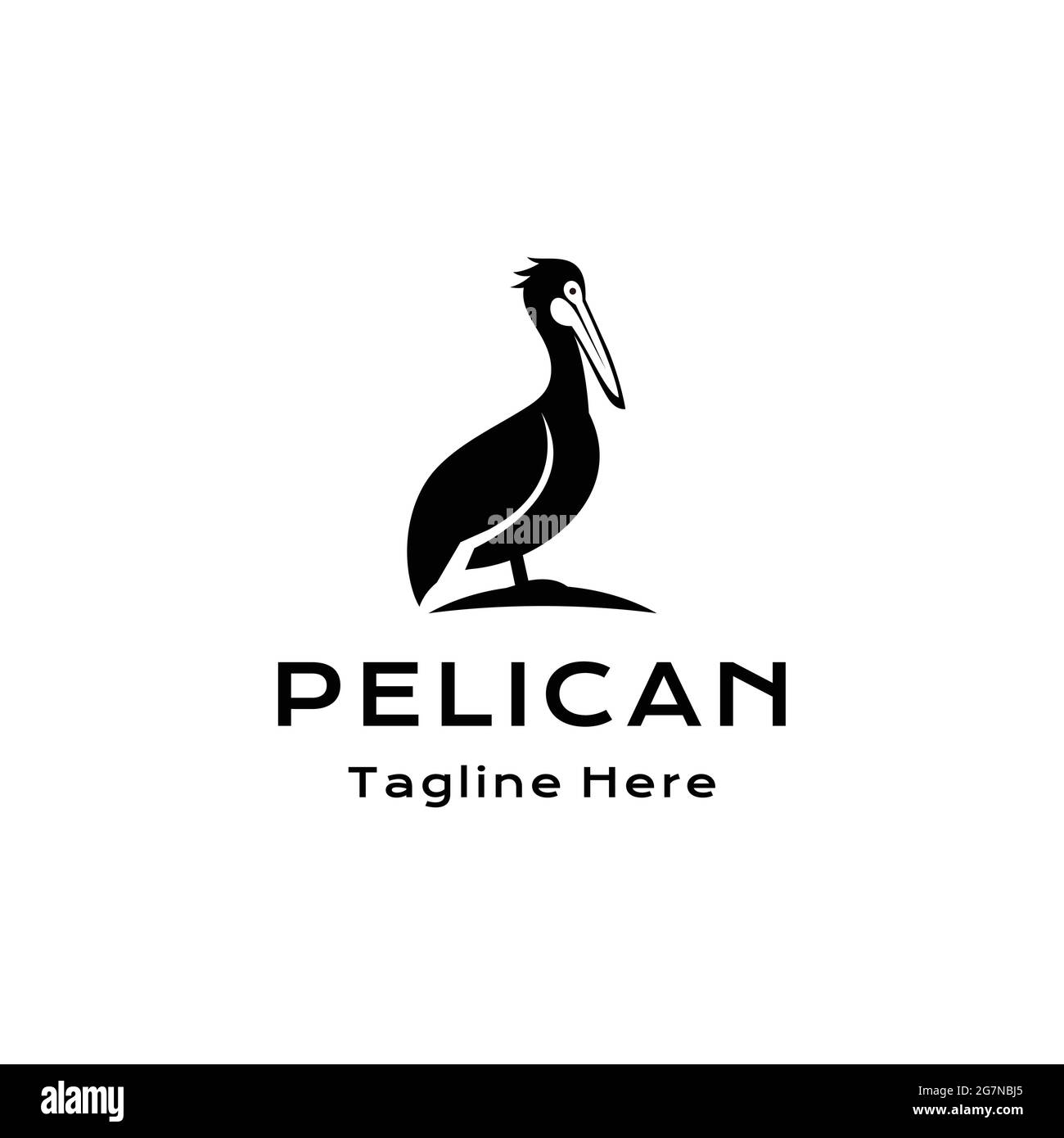 Pelican Vogel Logo Design Vektor Illustration Vorlage Stock Vektor