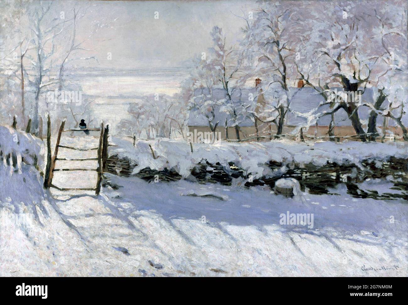 Die Elster von Claude Monet (1840-1926), Öl auf Leinwand, 1868/9 Stockfoto
