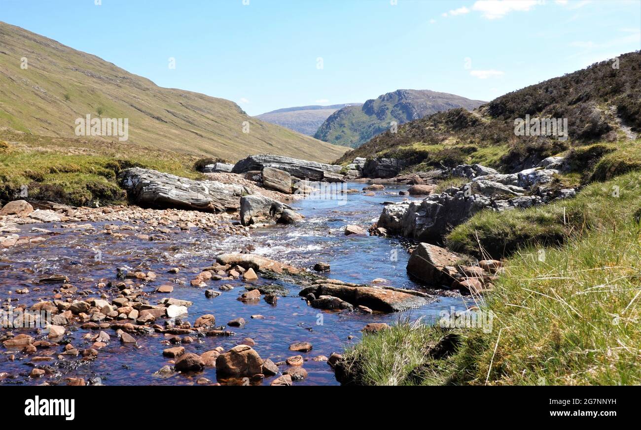 Alt na Lairige in der Nähe von Stob Ban, Gray Corries und schottischen Highlands Stockfoto